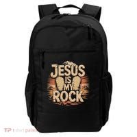 Christian Jesus Is My Rock Bible Verse Biblical Backpack thumb 0