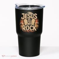 Christian Jesus Is My Rock Bible Verse Biblical Tumbler thumb 0