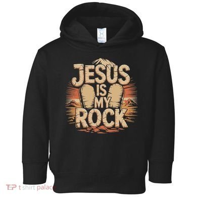 Christian Jesus Is My Rock Bible Verse Biblical Toddler Hoodie