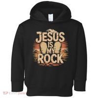 Christian Jesus Is My Rock Bible Verse Biblical Toddler Hoodie thumb 0