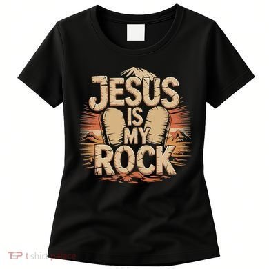 Christian Jesus Is My Rock Bible Verse Biblical Women's T-Shirt