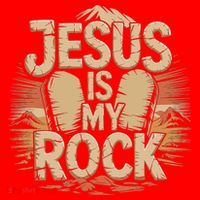 Christian Jesus Is My Rock Bible Verse Biblical Santa Hat thumb 1