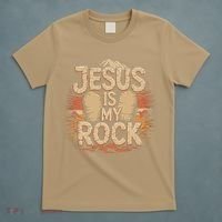 Christian Jesus Is My Rock Bible Verse Biblical T-Shirt thumb 5