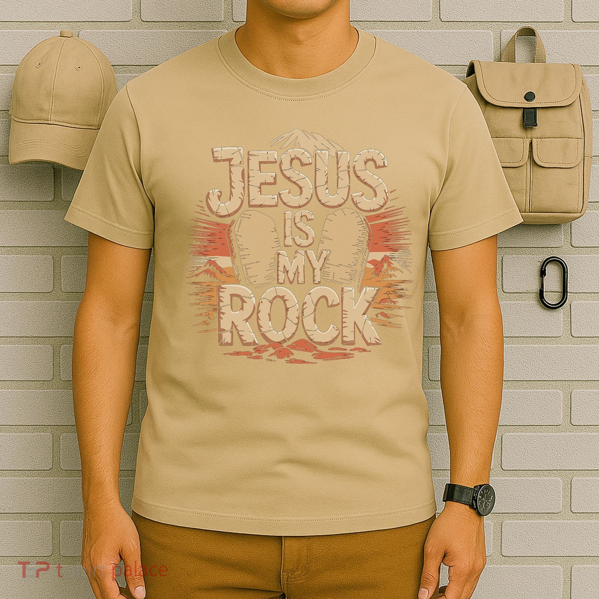 Christian Jesus Is My Rock Bible Verse Biblical T-Shirt