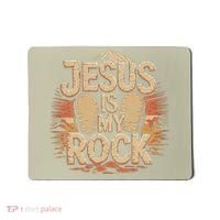 Christian Jesus Is My Rock Bible Verse Biblical Mousepad thumb 0