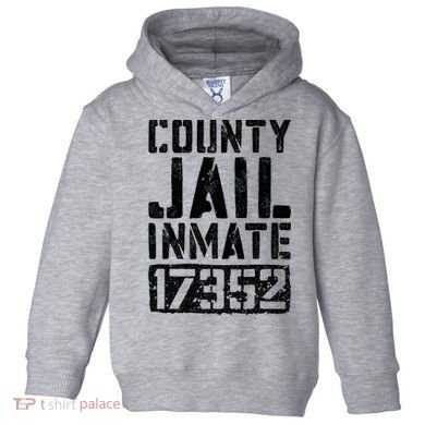 County Jail Inmate Inmate Costume Toddler Hoodie