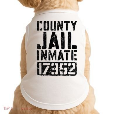 County Jail Inmate Inmate Costume Doggie Tank