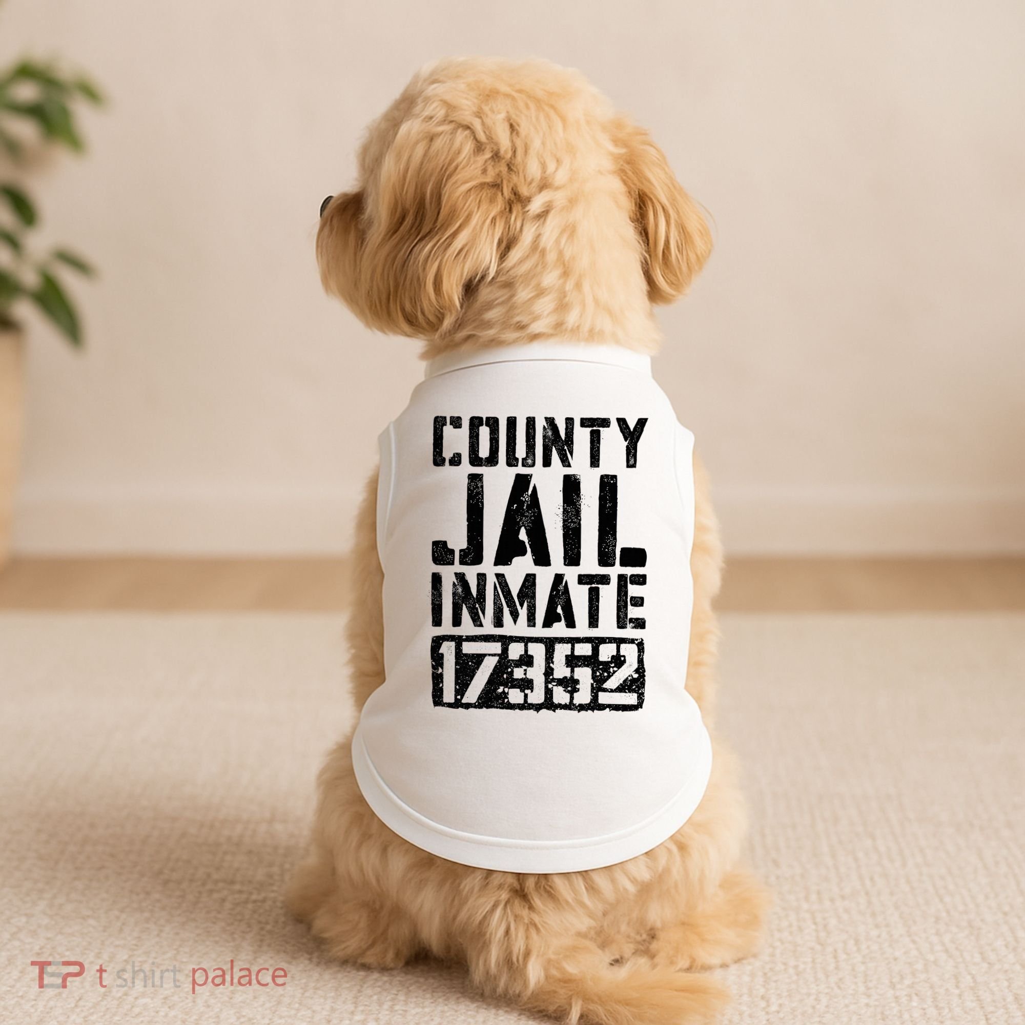 County Jail Inmate Inmate Costume Doggie Tank
