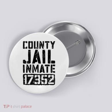 County Jail Inmate Inmate Costume Button