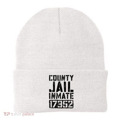 County Jail Inmate Inmate Costume Beanie