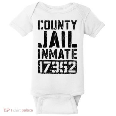 County Jail Inmate Inmate Costume Baby Bodysuit