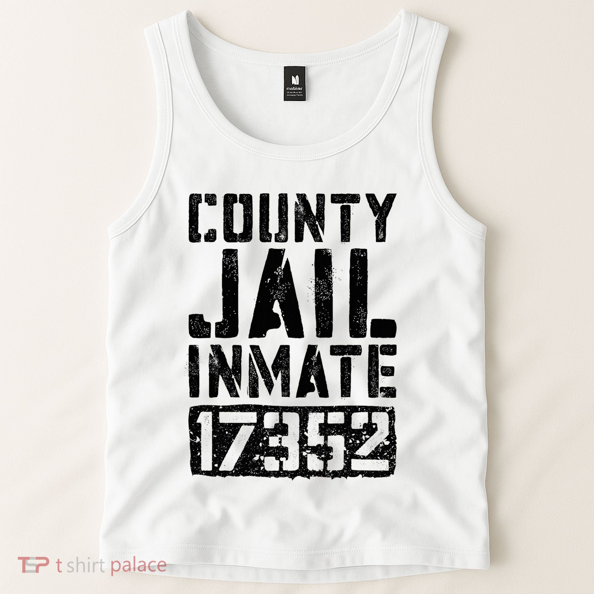 County Jail Inmate Inmate Costume Tank Top