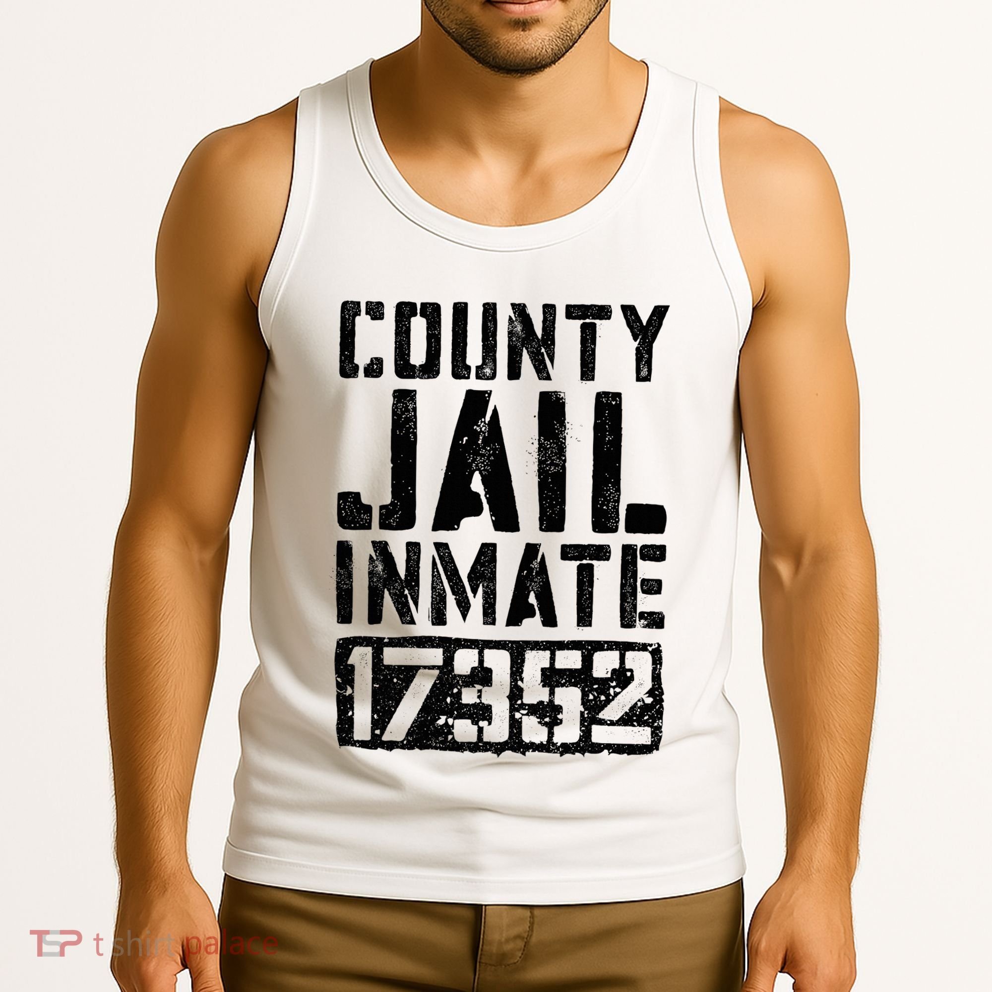 County Jail Inmate Inmate Costume Tank Top