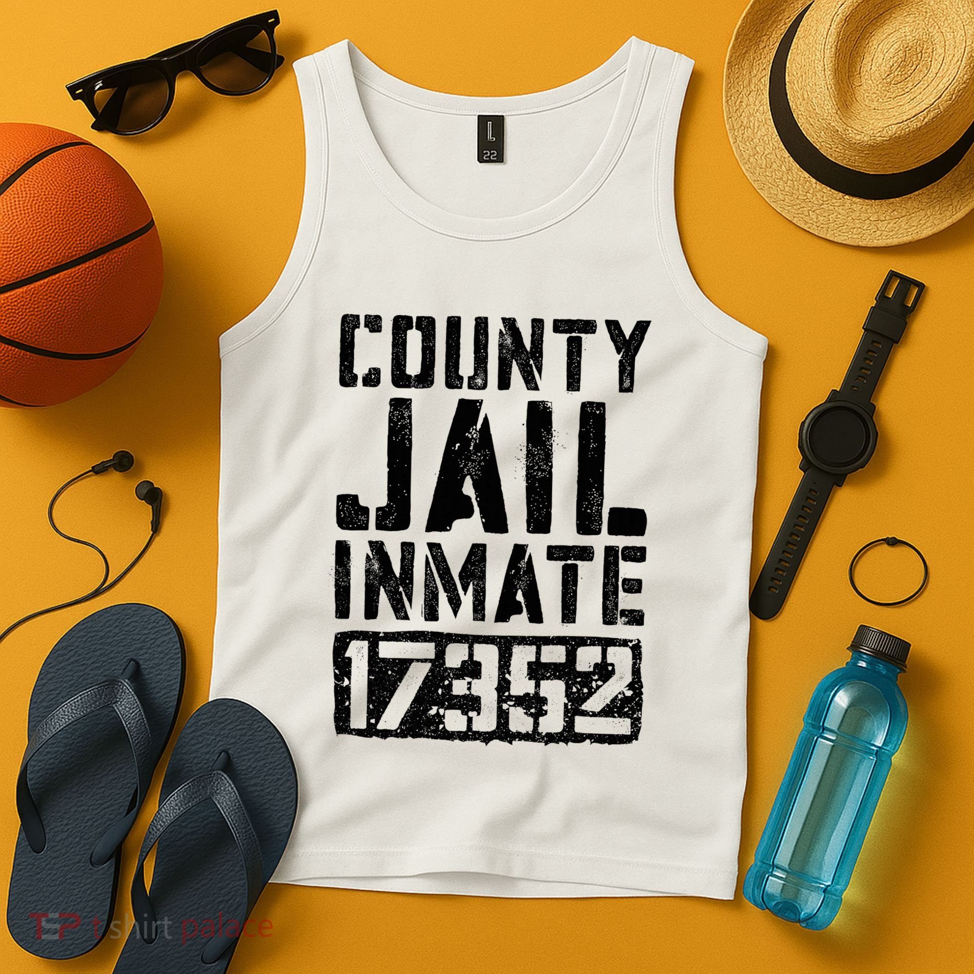 County Jail Inmate Inmate Costume Tank Top
