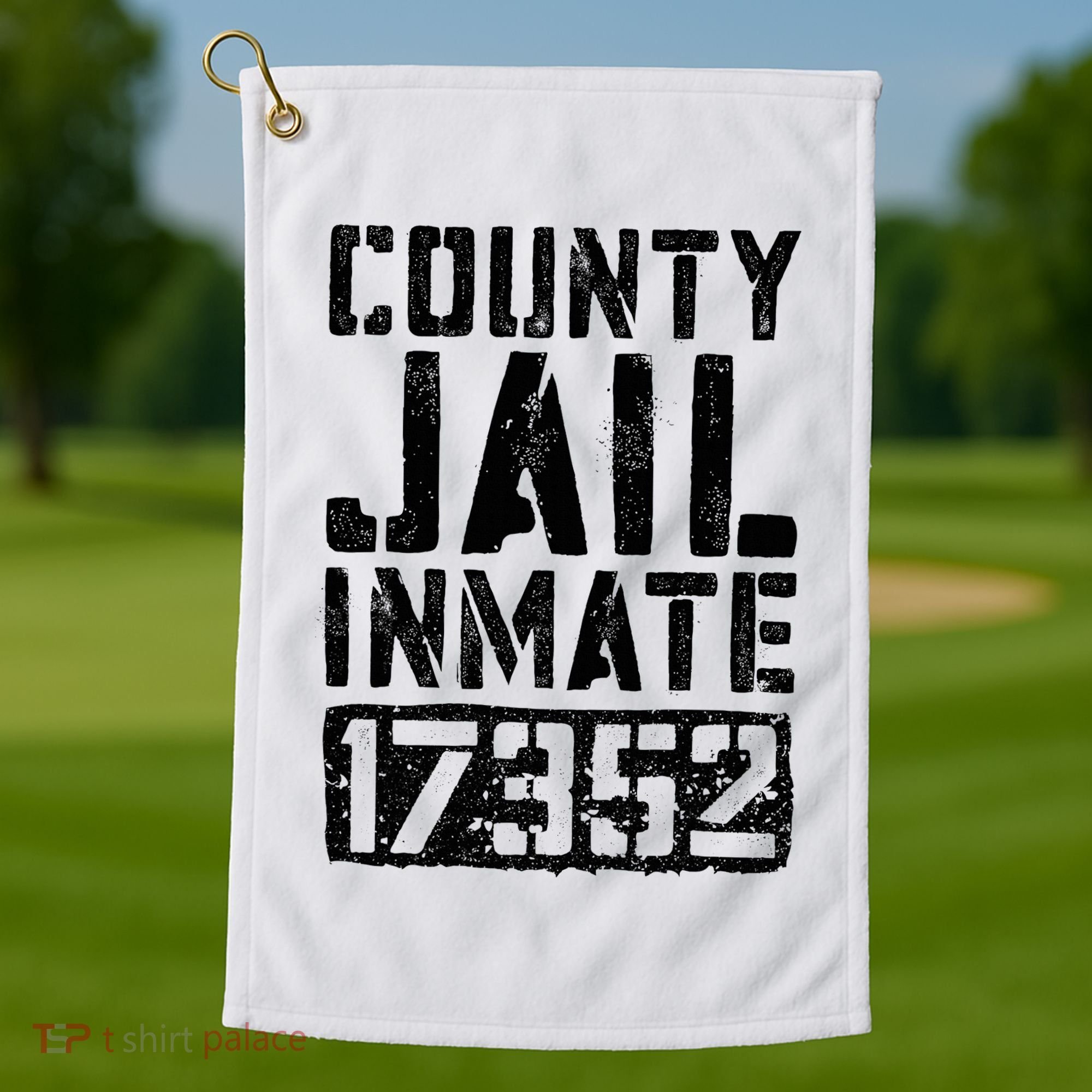 County Jail Inmate Inmate Costume Golf Towel