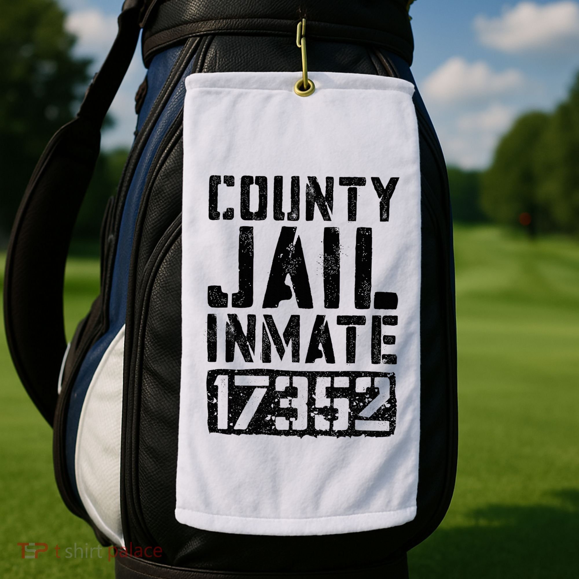 County Jail Inmate Inmate Costume Golf Towel