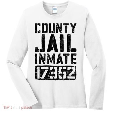 County Jail Inmate Inmate Costume Women's Long Sleeve Shirt