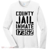 County Jail Inmate Inmate Costume Women's Long Sleeve Shirt thumb 0