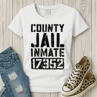 County Jail Inmate Inmate Costume Women's T-Shirt thumb 3