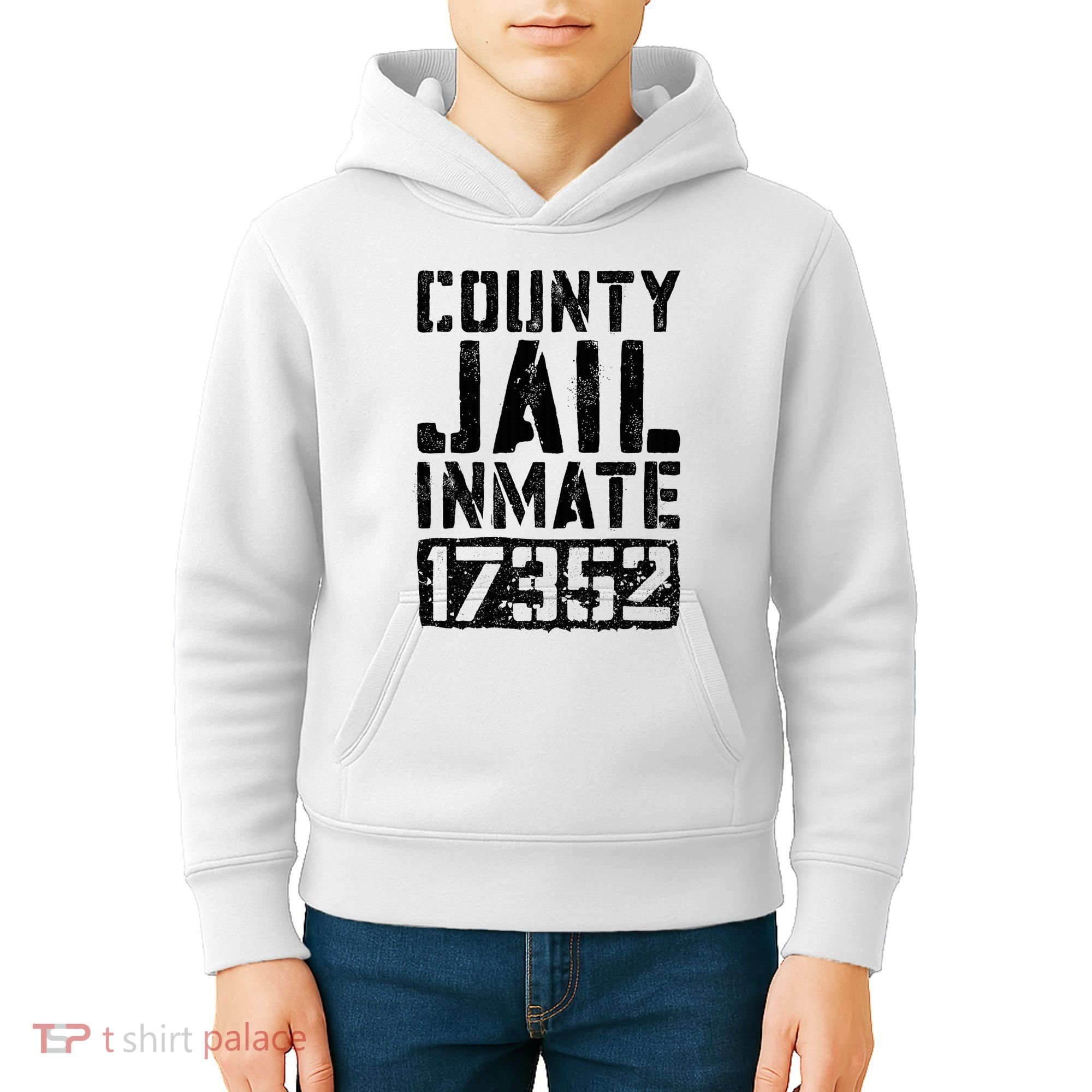 County Jail Inmate Inmate Costume Kids Hoodie