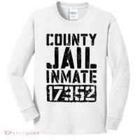 County Jail Inmate Inmate Costume Kids Long Sleeve Shirt thumb 0