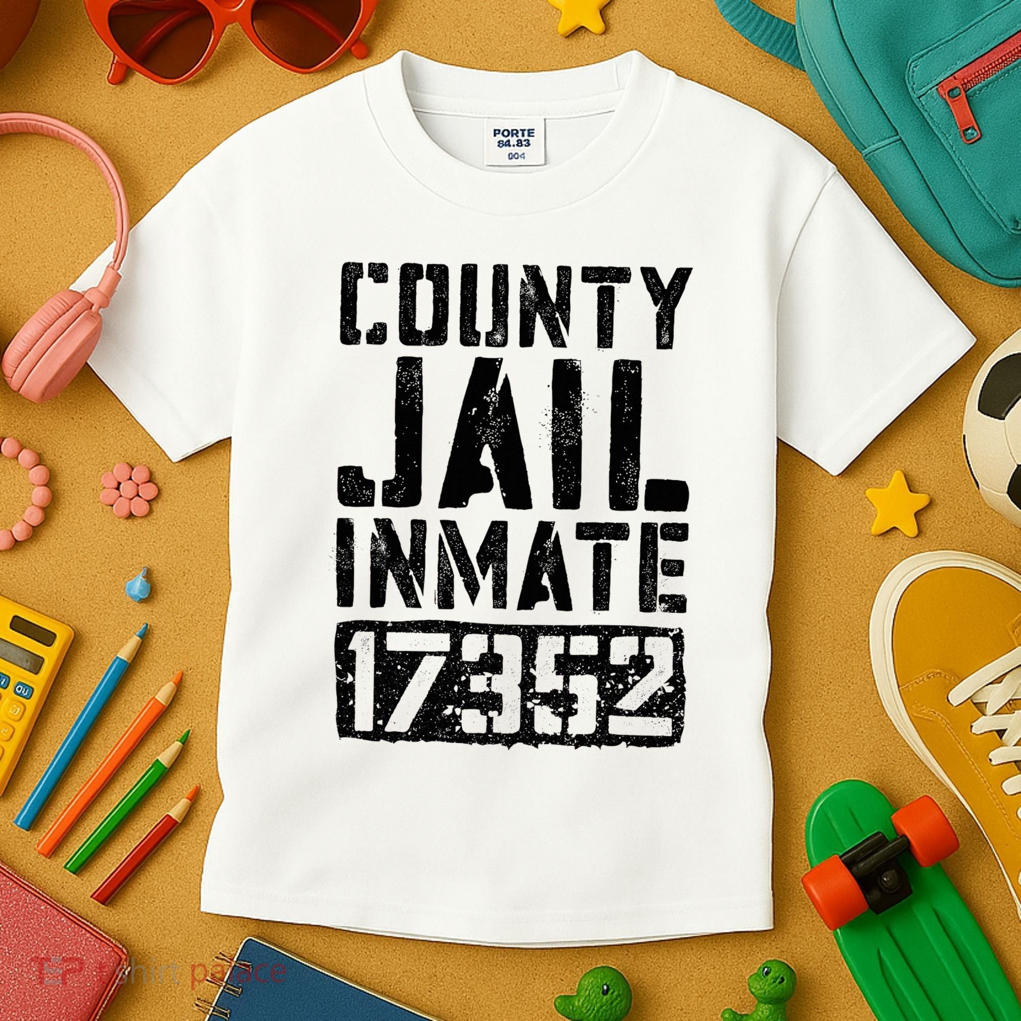 County Jail Inmate Inmate Costume Kids T-Shirt
