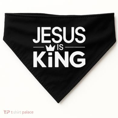 Christian Jesus Is King Design Crown USA-Made Doggie Bandana
