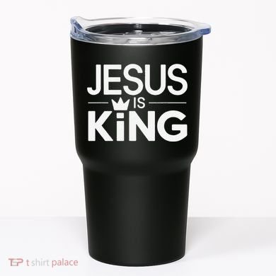 Christian Jesus Is King Design Crown Tumbler