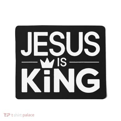 Christian Jesus Is King Design Crown Mousepad