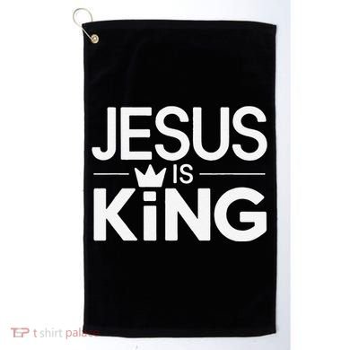 Christian Jesus Is King Design Crown Golf Towel