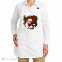 Christmas Jesus In Santa Hat Portrait Decorations Apron thumb 2
