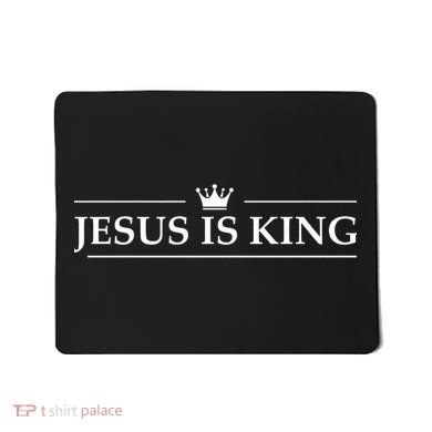 Christian Jesus is King Design Crown Mousepad