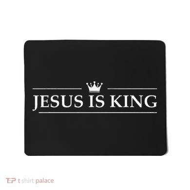 Christian Jesus Is King Design Crown Mousepad