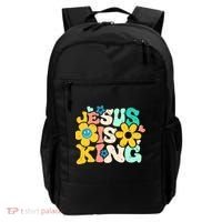 Christian Jesus Is King Aesthetic Groovy Backpack thumb 0