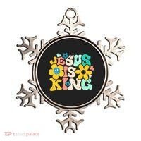 Christian Jesus Is King Aesthetic Groovy Ornament thumb 0