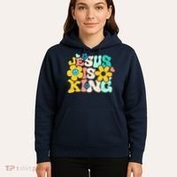 Christian Jesus Is King Aesthetic Groovy Hoodie thumb 5