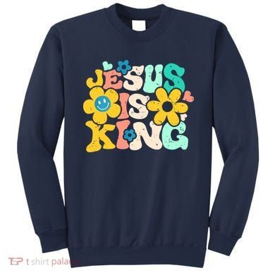 Christian Jesus Is King Aesthetic Groovy Sweatshirt