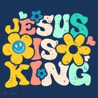 Christian Jesus Is King Aesthetic Groovy T-Shirt thumb 7