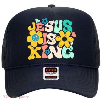 Christian Jesus Is King Aesthetic Groovy Hat
