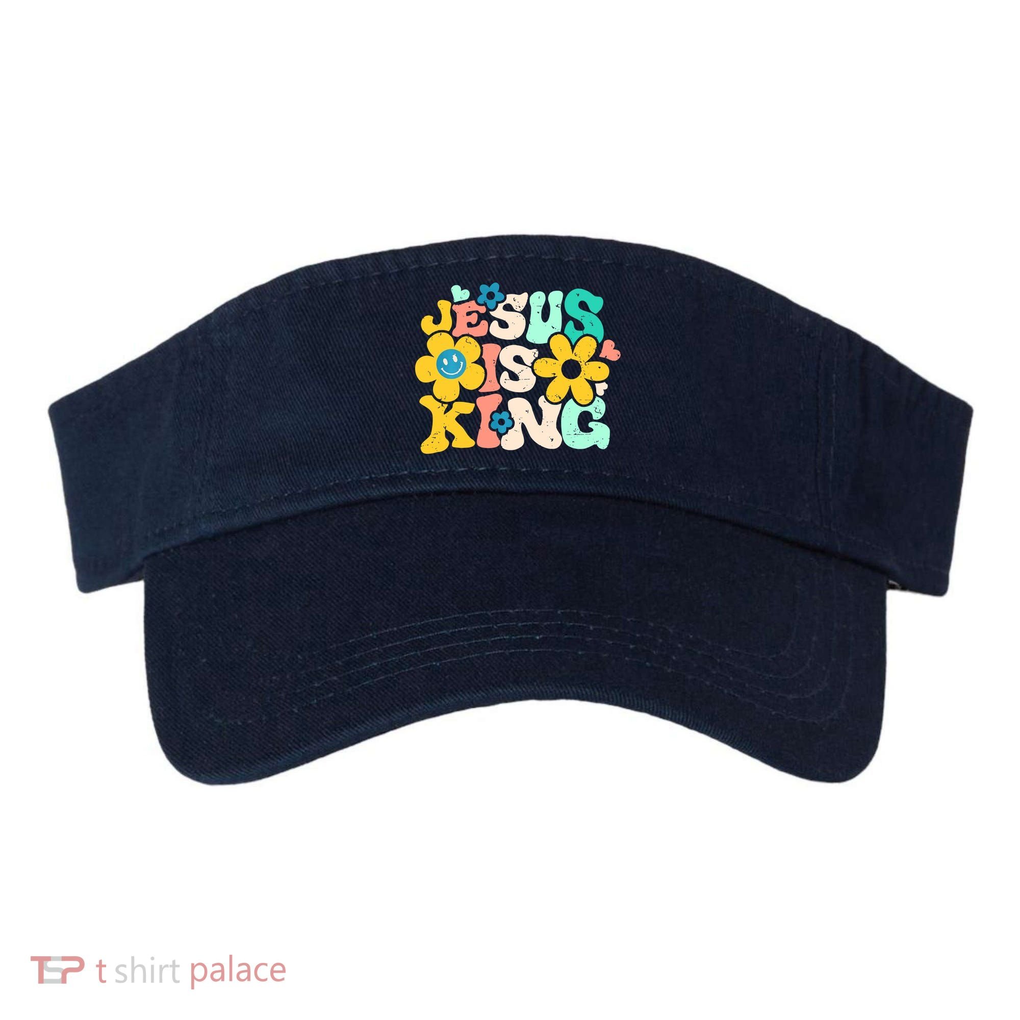 Christian Jesus Is King Aesthetic Groovy Visor