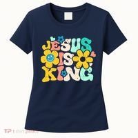 Christian Jesus Is King Aesthetic Groovy Women's T-Shirt thumb 0