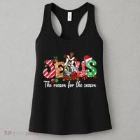 Christmas Jesus Is The Reason For The Season Jesus Pajamas Women's Tank Top thumb 3