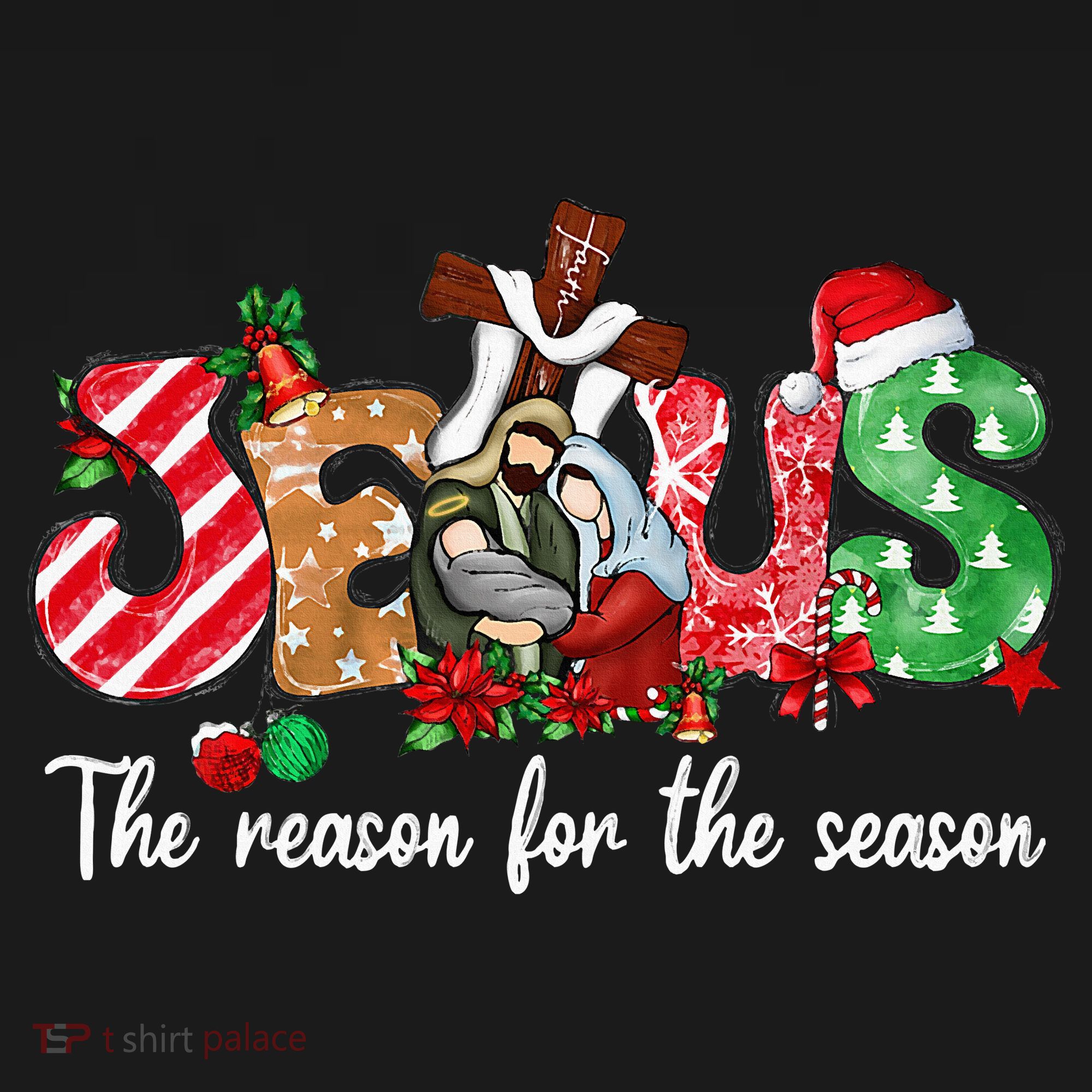Christmas Jesus Is The Reason For The Season Jesus Pajamas Women's Tank Top