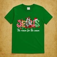 Christmas Jesus Is The Reason For The Season Jesus Pajamas T-Shirt thumb 5
