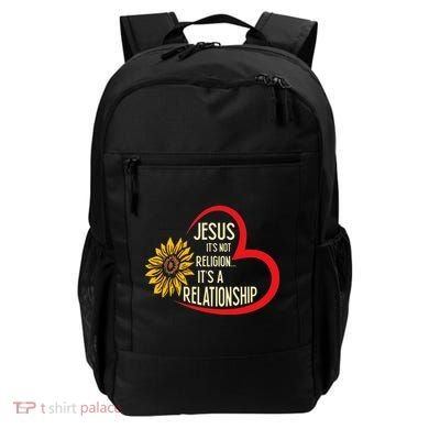 Christ JESUS ITS NOT A RELIGION ITS A RELATION Sunflower Backpack