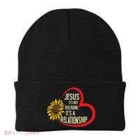 Christ JESUS ITS NOT A RELIGION ITS A RELATION Sunflower Beanie thumb 0