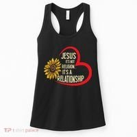 Christ JESUS ITS NOT A RELIGION ITS A RELATION Sunflower Women's Tank Top thumb 0