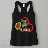 Christ JESUS ITS NOT A RELIGION ITS A RELATION Sunflower Women's Tank Top thumb 3