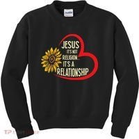 Christ JESUS ITS NOT A RELIGION ITS A RELATION Sunflower Kids Sweatshirt thumb 0