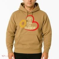 Christ JESUS ITS NOT A RELIGION ITS A RELATION Sunflower Hoodie thumb 2
